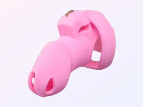 Pink Silicone Sissy Cage